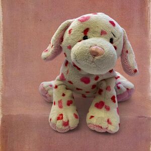 Y2K Valentines Heart Puppy Kidcore Webkinz Stuffed Animal Toy